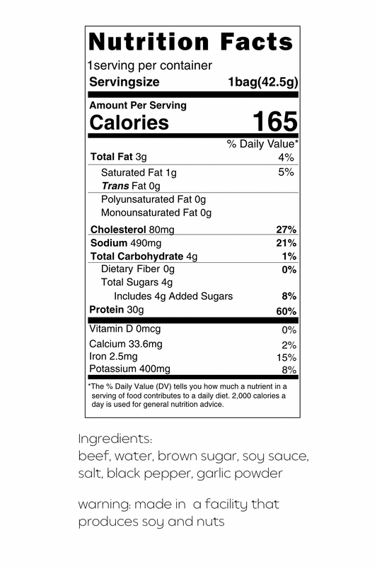 Classic Beef Jerky (1.5oz bag)