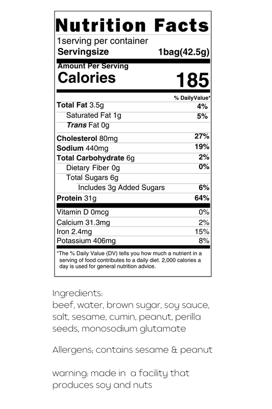 BBQ Beef Jerky (1.5oz bag)