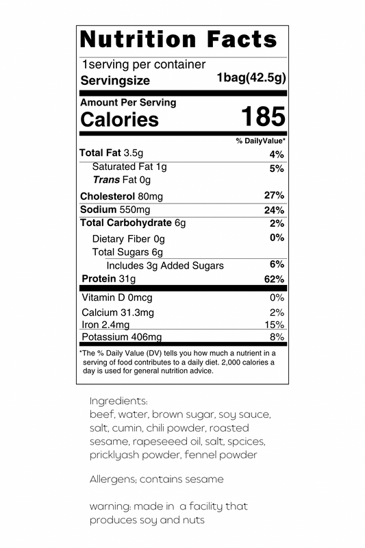 Spicy Beef Jerky (1.5oz bag)